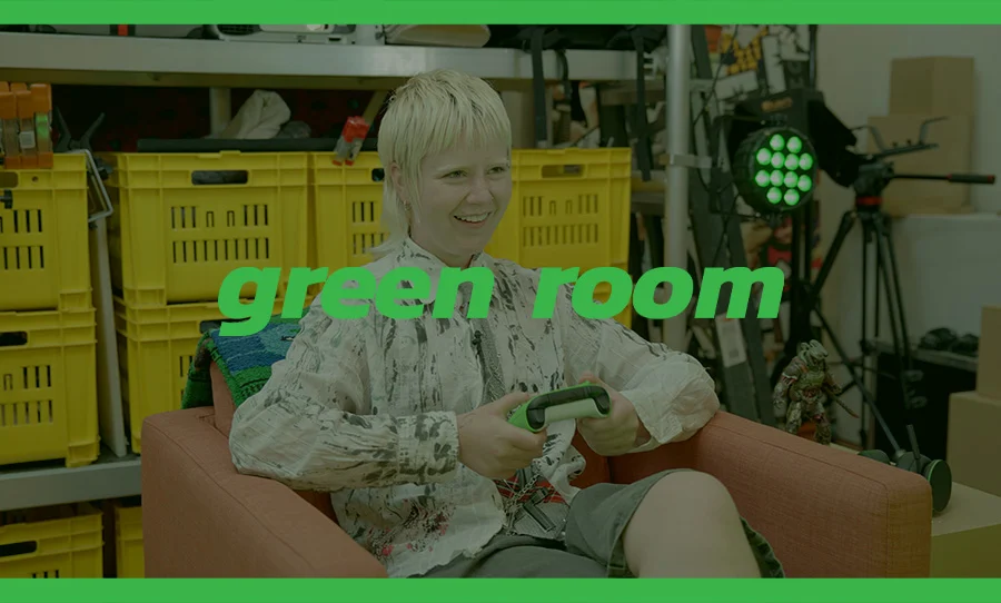 Kit Genesis in the Green Room